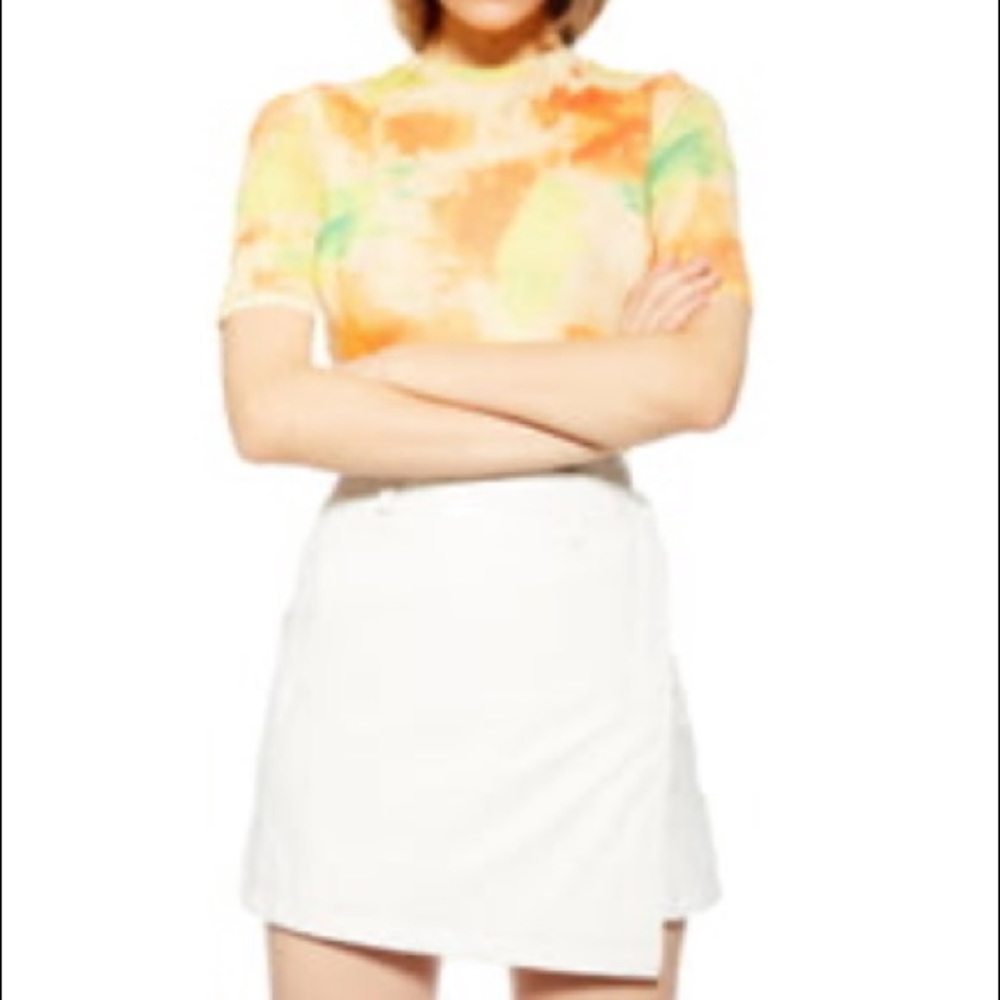 Orange Tie Dye Sheer Tee